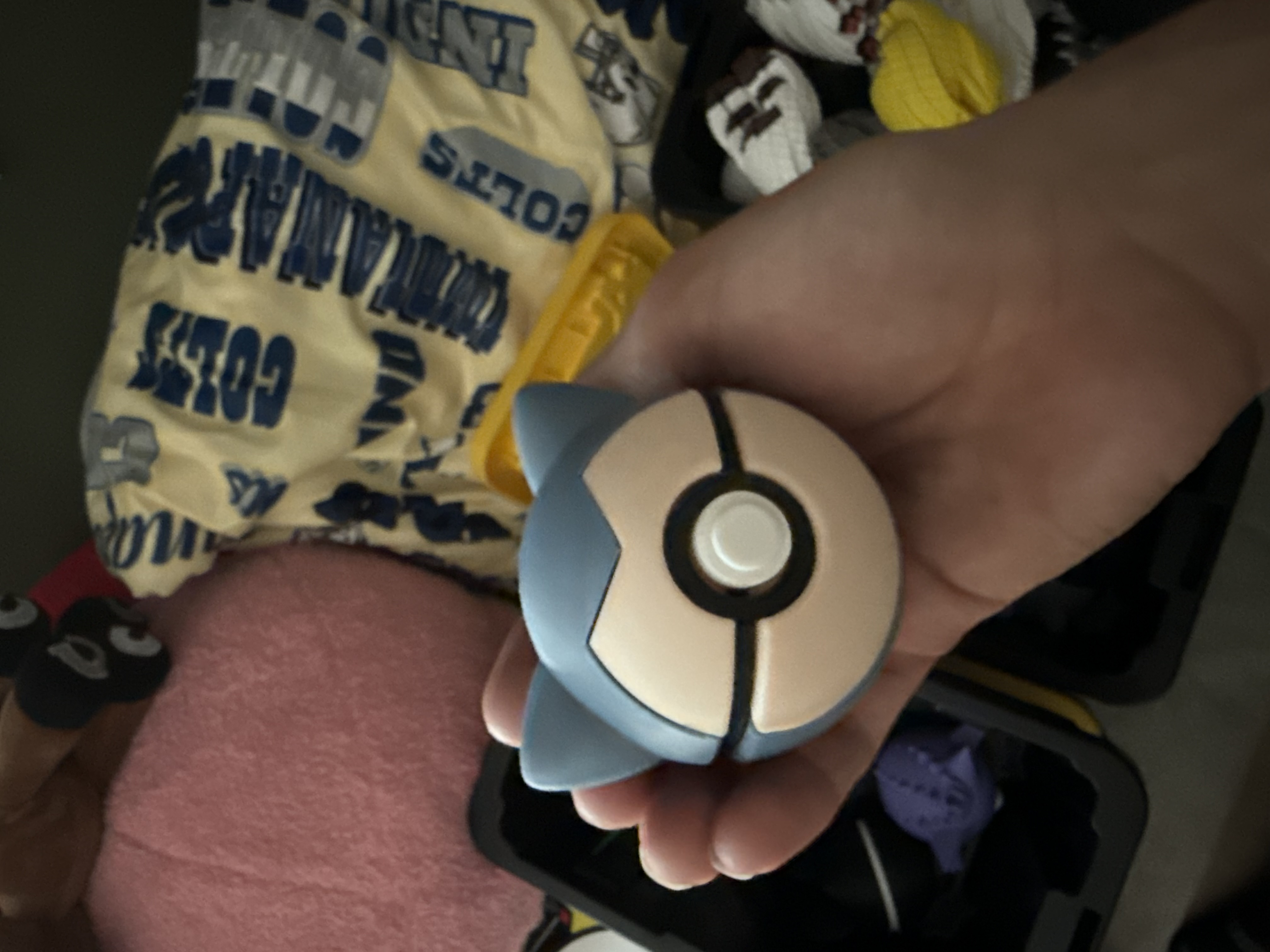 Snorlax-themed Pokéball in blue and cream